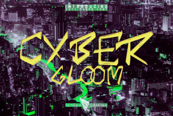 Cyber Gloom: A Bold Display Font for Spooky Web Design Vibes