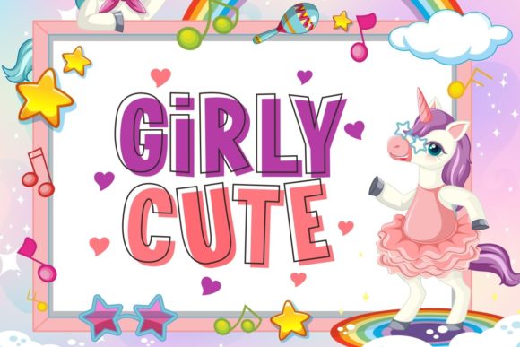 Girly Cute: A Bold Display Font for Handmade Labels, Invitations, and More