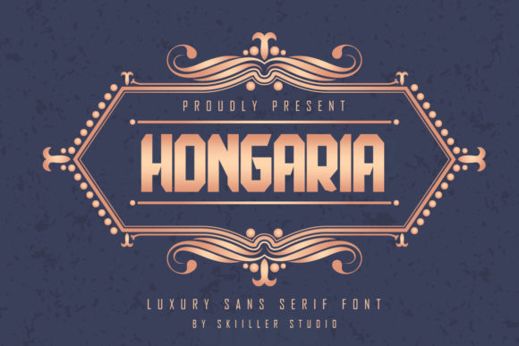 Hongaria: A Bold Vintage Display Font for Unique Brand Identities