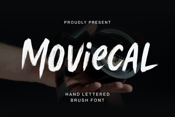 Moviecal: A Brushed Display Font for Bold Digital Branding