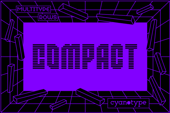 MultiType Rows Compact: A Bold Display Font for Modern Web Design Projects