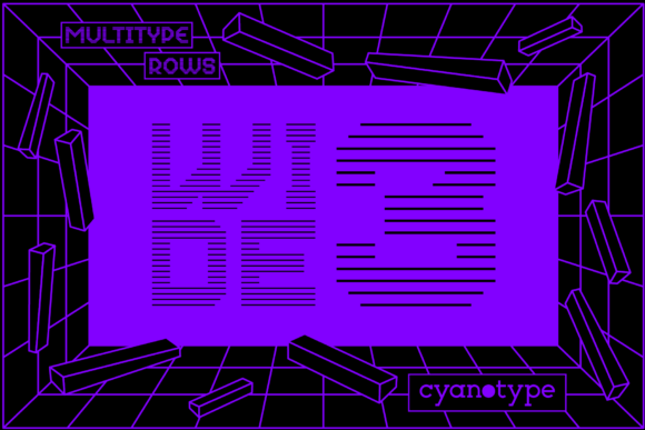 MultiType Rows Wide 3: A Bold Pixelated Font for Craft & Product Designers