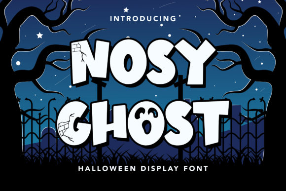 Nosy Ghost: A Playful Display Font for Crafters & Product Designers