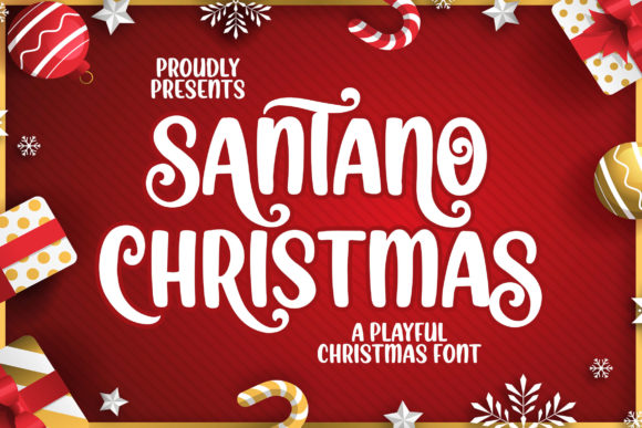 Santano Christmas: A Festive Display Font for Editorial Design