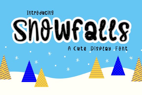 Snowfalls: A Joyful Display Font for Playful Web Design Projects