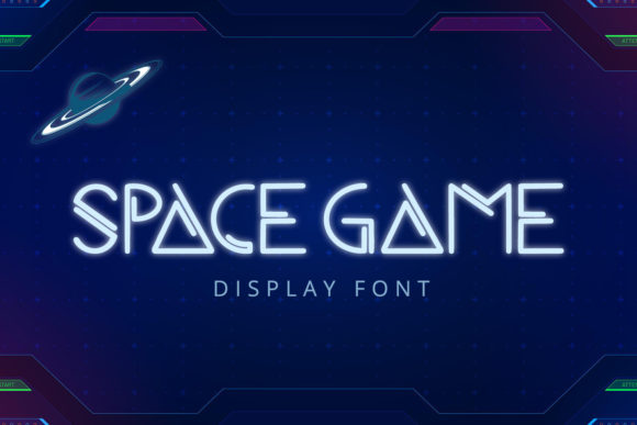 Space Game: A Fun and Futuristic Display Font for Creative Branding Projects