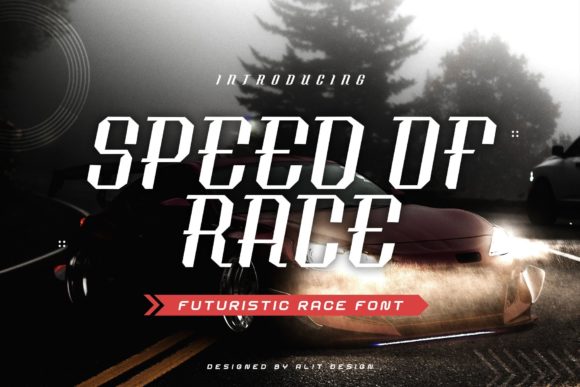 Speed of Race Font: Adding Motion and Style to Handmade Product Designs